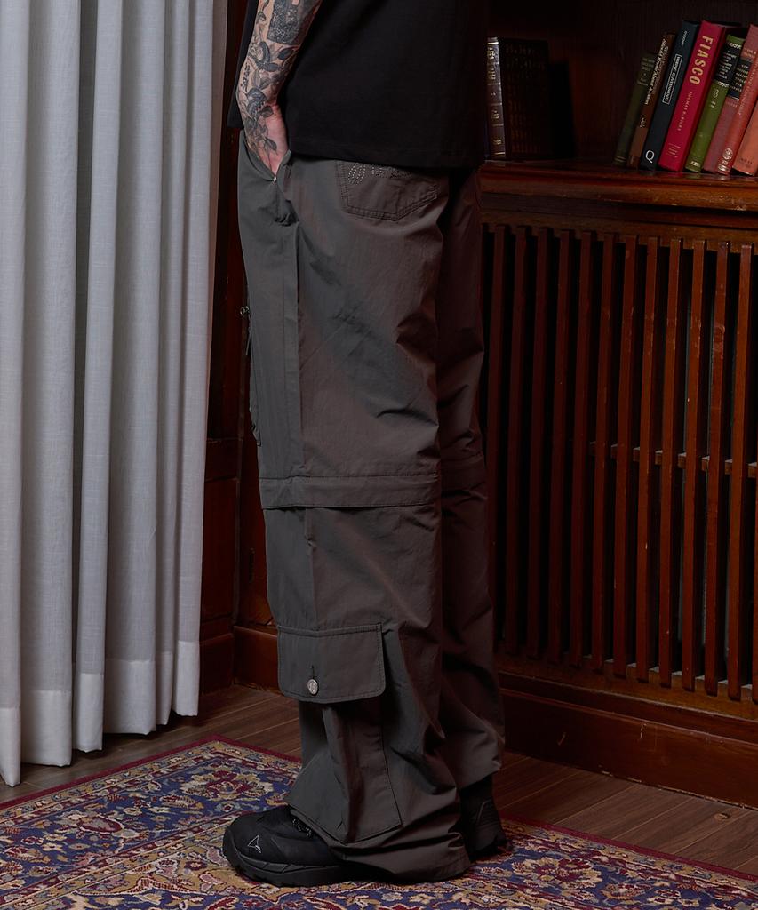 HOODHOOD Multi-Pocket Utility Detachable Pants Charcoal