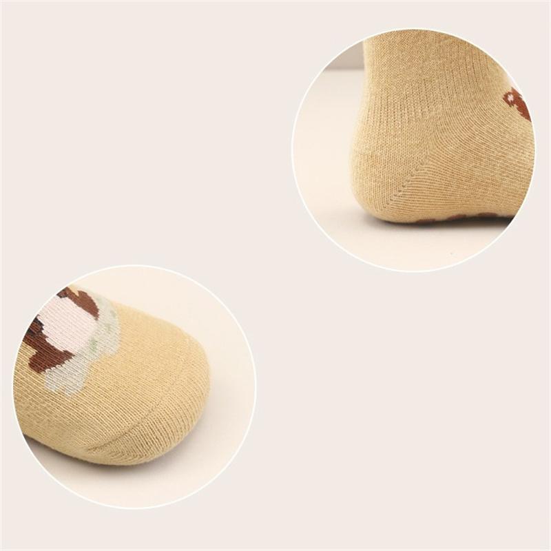 0-5Years Children's Non-Slip Cotton Boys Girls Socks Soft Breathable Cartoon Rubber Floor Socks Newborn Toddler Baby Sock Autumn