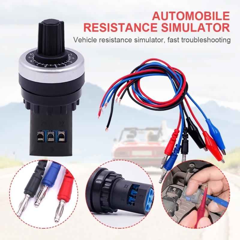 Universal Auto Circuit Tester Sensor Signal Resistance Simulator Fuel Diagnostic Tools for Vehicle Maintenance Training