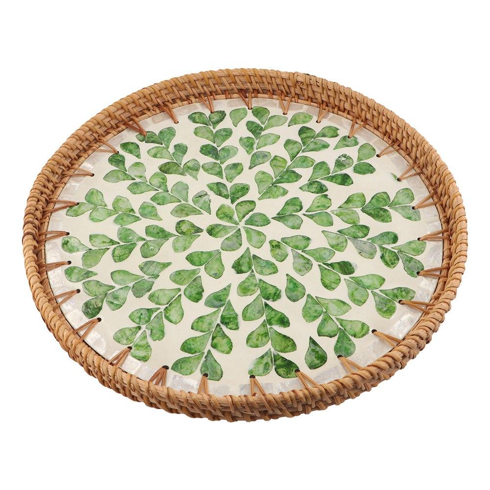 Rattanflechten Rattan Muschelschale Tablett Runde Brotkörbe Tablett Flechten Obstkorb Badezimmer