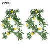 Symulacja Cytrynowy Rattan Szyfrowana Zieleń Wisząca Winorośl Dekoracja Stołu