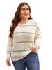 Large size women's sweater autumn and winter European and American knitted sweater women's sequins elegant wind extra large size