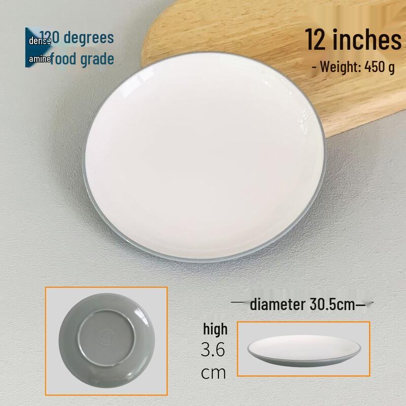 777 Two-Tone Melamine Round Dinner Plate