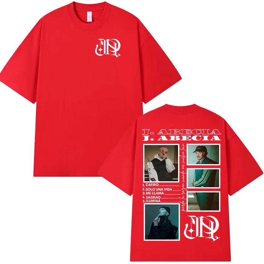Rapper J Abecia Tour 2025 Album Merch T Shirt Unisexs Clothing Fashion Oversized T-shirt Vintage Style Short Sleeve Tees Streetwear