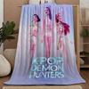 Hot Kpop Demon Hunters Blanket Fun Cozy Gift Sofa Travel Office Warmth Autumn Winter Fans K-Pop Anime Inspired Cute Huntrix New