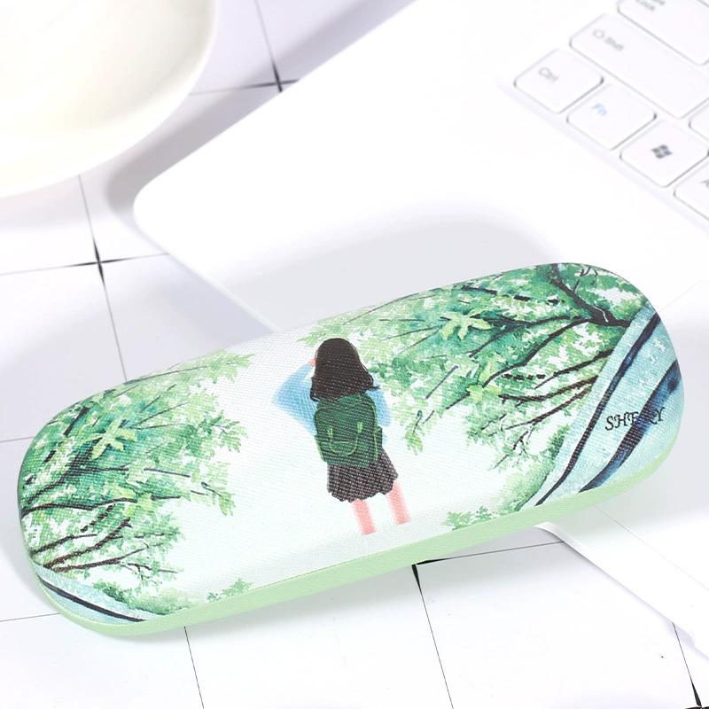 1PC PU Portable for Eyeglasses Smooth Spectacle Cases Fashion Rectangle Sunglasses Box Eyewear Protector