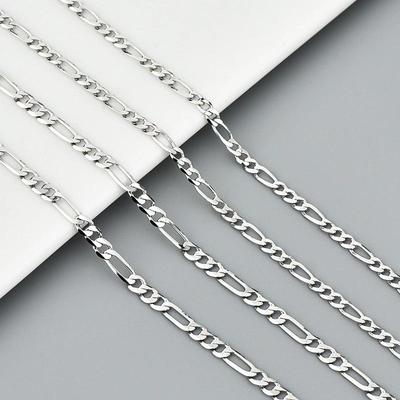 Pánský řetízek z nerezové oceli kubánského typu - Trendy šperk z titanové oceli, Všestranný řetízek 3 v 1 Figaro