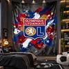 Wall Hanging Tapestry Lyon FC Print Cloth for Living Room Bedroom Home Decor