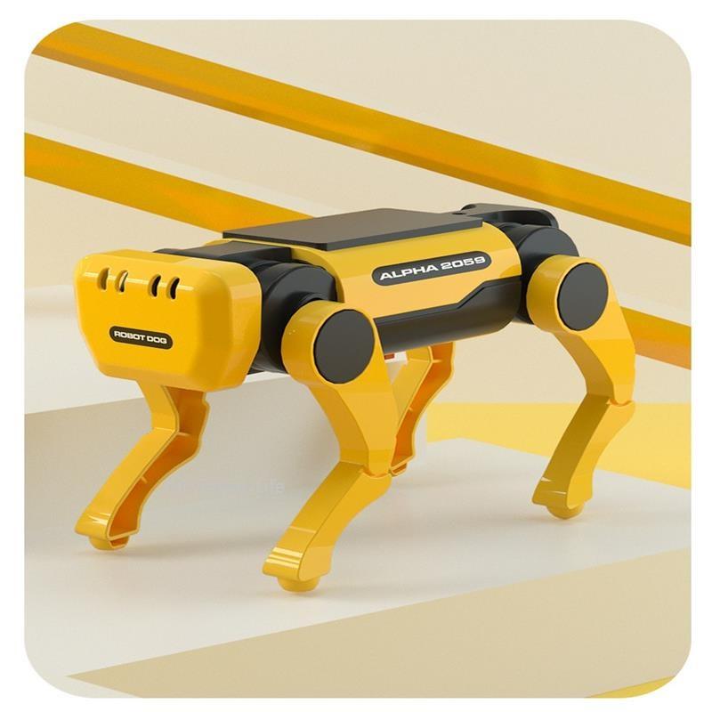 New Emo Robot Solar Electric Mechanical Dog Cow Children Educational Assembly Tech Puzzle Toy Bionic Smart Robot Dog Toys Gifts