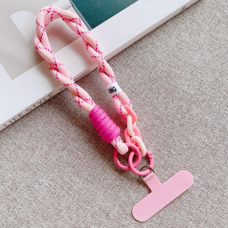 Dopamine Short Rope Mobile Phone Lanyard, Color Matching Keychain Pendant