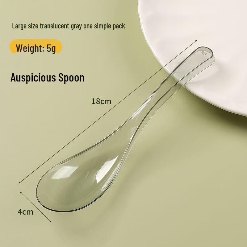 ZISIZ Disposable Plastic Soup Spoon