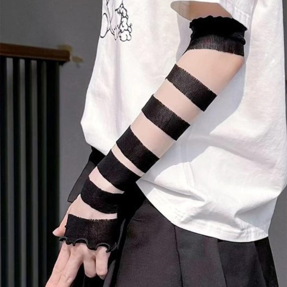 Y2K Bandages Arm Sleeves Punk Subculture Gloves Strapping Bandage Fingerless Gloves  Cosplay