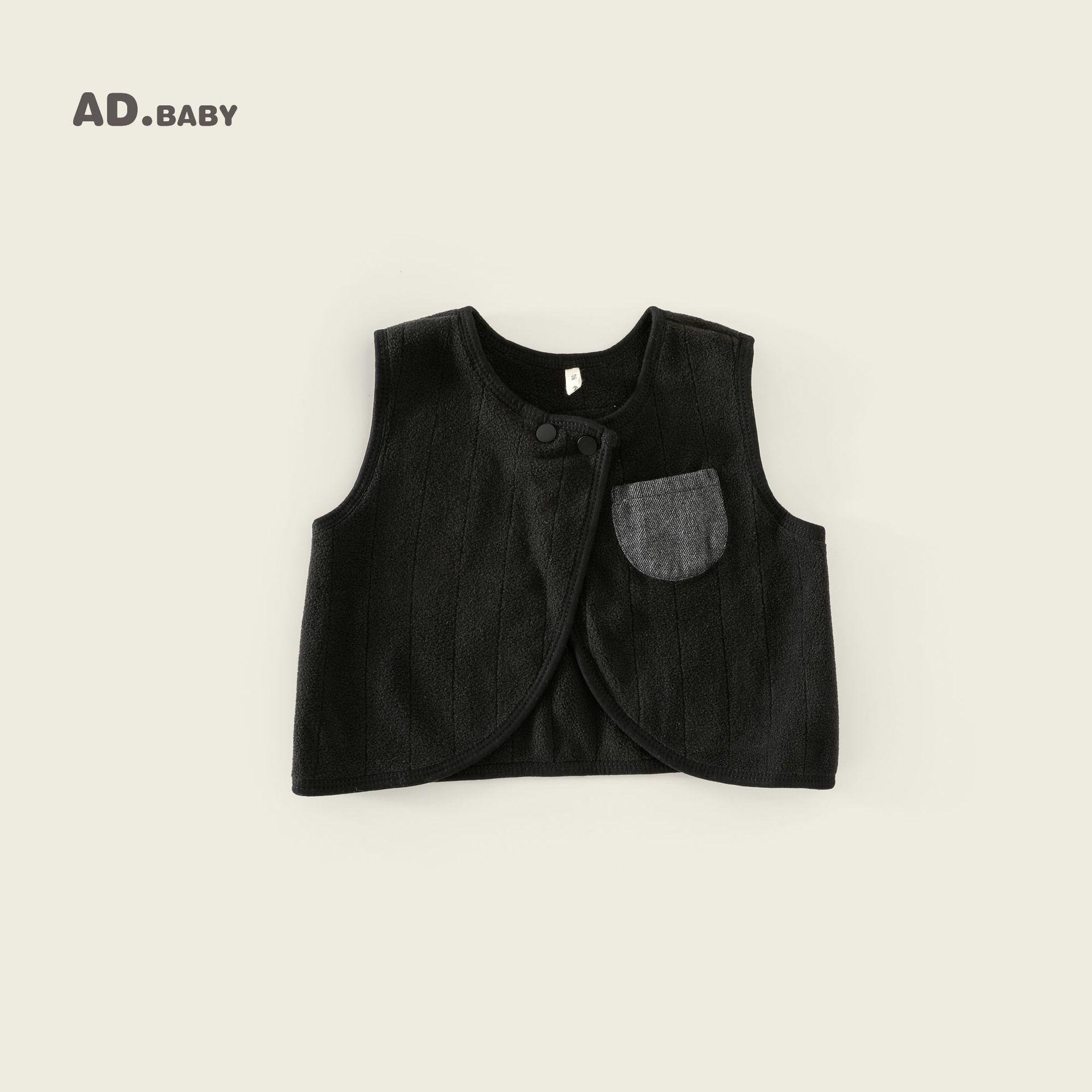 

Kids Spring & Fall Comfort Wear: Girls Casual Cardigan, Jacket & Korean-Style Washed Cotton Vest 80 cm чорний