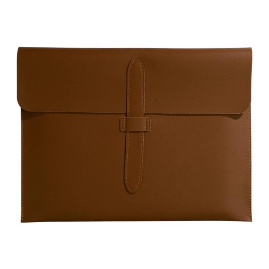 Faux Leather Document Bag Large Capacity Lightweight Waterproof Document Organizer Business Students Portable File Holder with Secure Closure