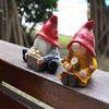 Couple Gnome Statue 2pcs/Set for Outdoor Backyard Lawn Patio Decorative Ornament Creative Resin Dwarf Decor Non Fading