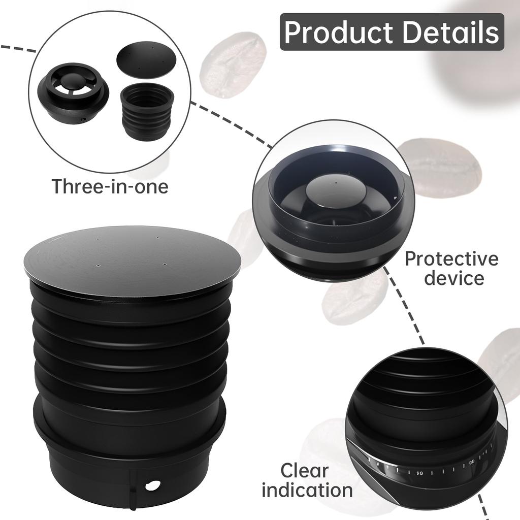 Baratza Encore Opakovaně použitelný násypník pro jednu dávku Černý mlýnek na kávu Čisticí nástroj Příslušenství Omezte odpad Udržujte čerstvost