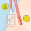 Ins Cute Transparent Lanyard Card Cover Student Bus Cards Case Cartoon Work Card Covers Credit Card Holder Id Holder with Rope