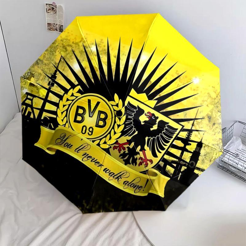 1 PC Automatic Folding Umbrella - Bvb Pattern Portable Foldable Design With 8 Ribs Christmas Birthday Gifts