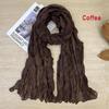 Women's Soft Long Scarf Scarves New Solid Color Cotton and Linen Versatile Pleated Scarf Ultra Long Silk Scarf Cape