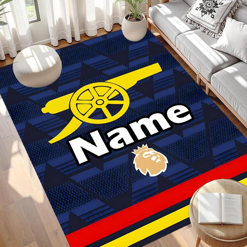 Custom Name Personalized football team Print Carpet, Versatile Home Decor Rug, for Playroom, Apartment, Balcony, Entryway, Hallway Gift