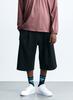 AIRIT Deep Tuck Sweat Bermuda Pants Am3057 Bk