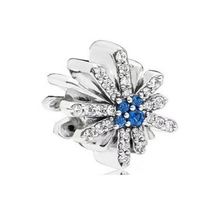 Hot Sale Blue Hot Air Owl Dangle Charm Green Leaf Heart Zircon Bead Fit Original European Copper 925 Bracelet DIY Zircon Gift