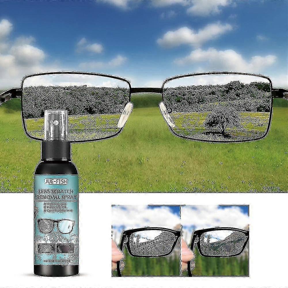 Professional Lens Scratch Remover Spray 100ml Solution for Eyeglasses Windshield Glass Repair
