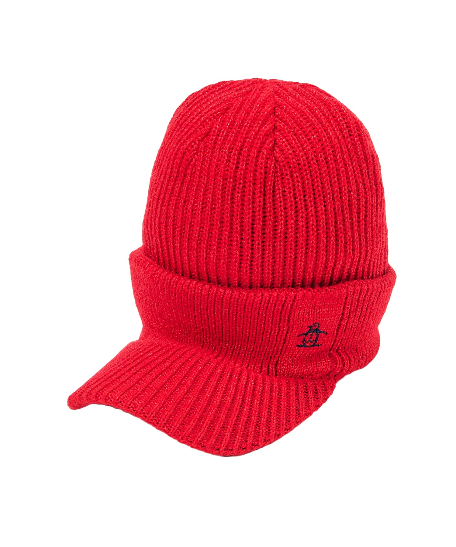 

[Munsingwear] Вязаная шапка-козырек 4WAY, Вязаная шапка, Защита от холода, Удобная, Гольф, MG4FCP42L, Женская, RD00 (красный)