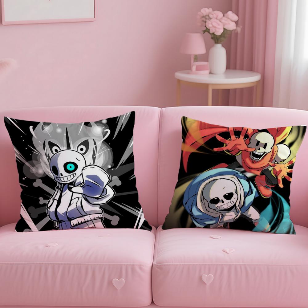 classic game Undertale Cushion Cover Soft  EasyWash Pillow Case  Versatile for Couch Bed Travel and Office