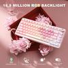 YUNZII B75 PRO 75% Gaming Mechanical Keyboard Gasket RGB Wireless BT 2.4G Wired Knob