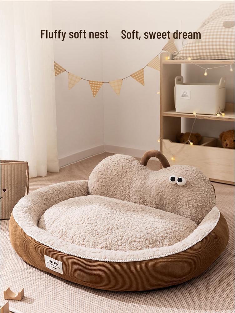Cross-Border Dog Bed: Cozy Autumn/Winter Nest for Small Dogs & Cats