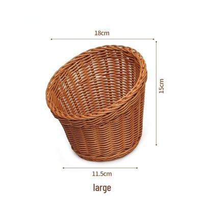 Cesto portaoggetti intrecciato in rattan sintetico