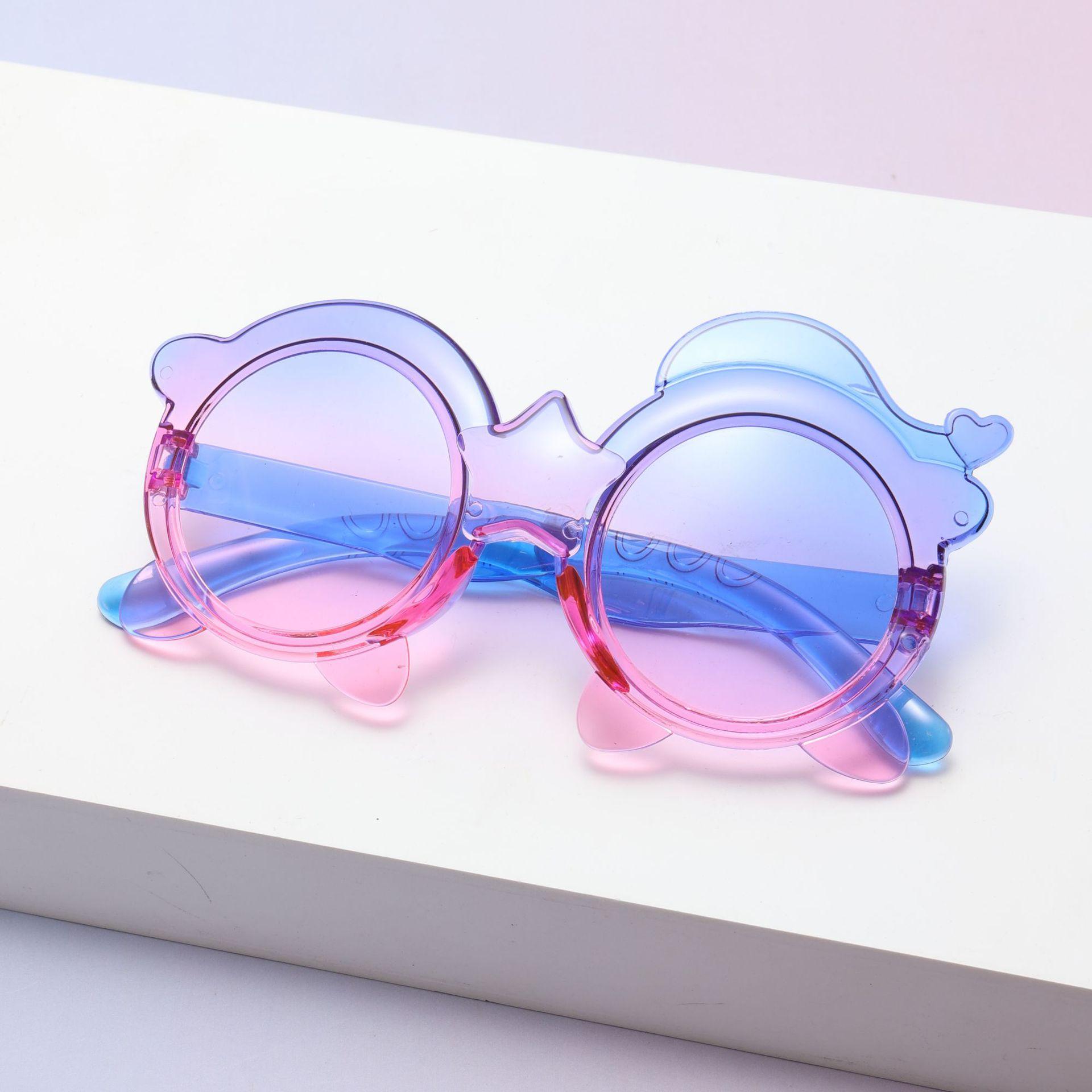 Children S Sunglasses Cute Cartoon Sunglasses Cat Shape Sun Protection Uv Protection Baby Glasses