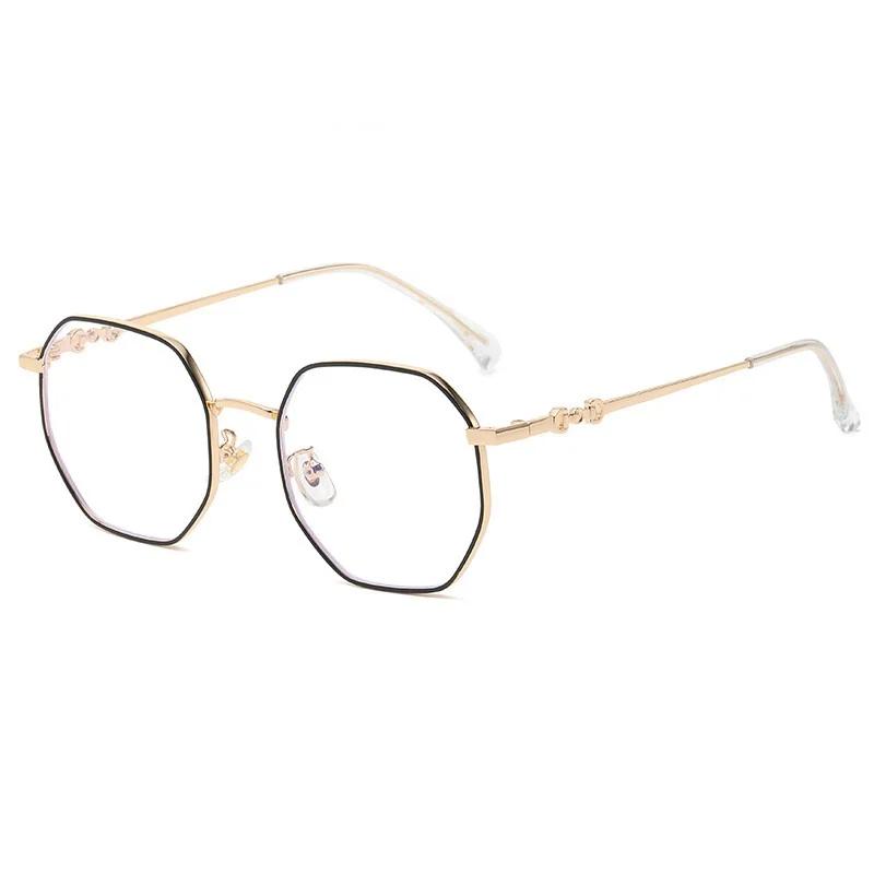 Classic Blue Light Blocking Women Glasses Frame Fashion Metal Spring Hinge Optical Prescription Eyewear
