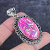Natural Pink Triplet Opal Gemstone 925 Sterling Silver Pendant 2.29" ETC-14067