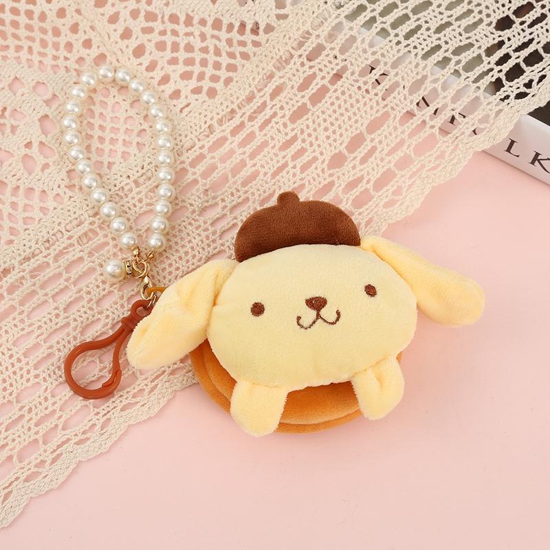 Sanrio Kuromi Melody Cinnamonroll Purin Plush Coin Purse Keychain