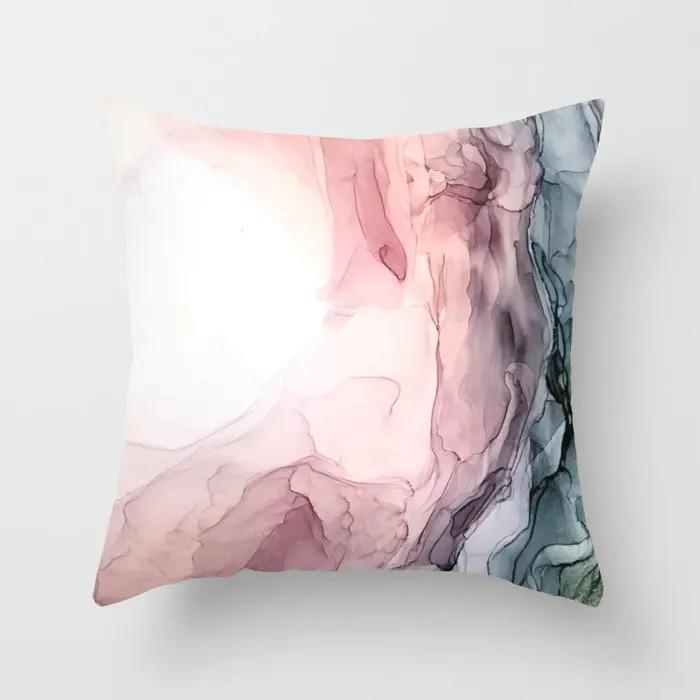 Pink Pattern Pillowcase Office Living Room Home Pillowcase Car Ornaments