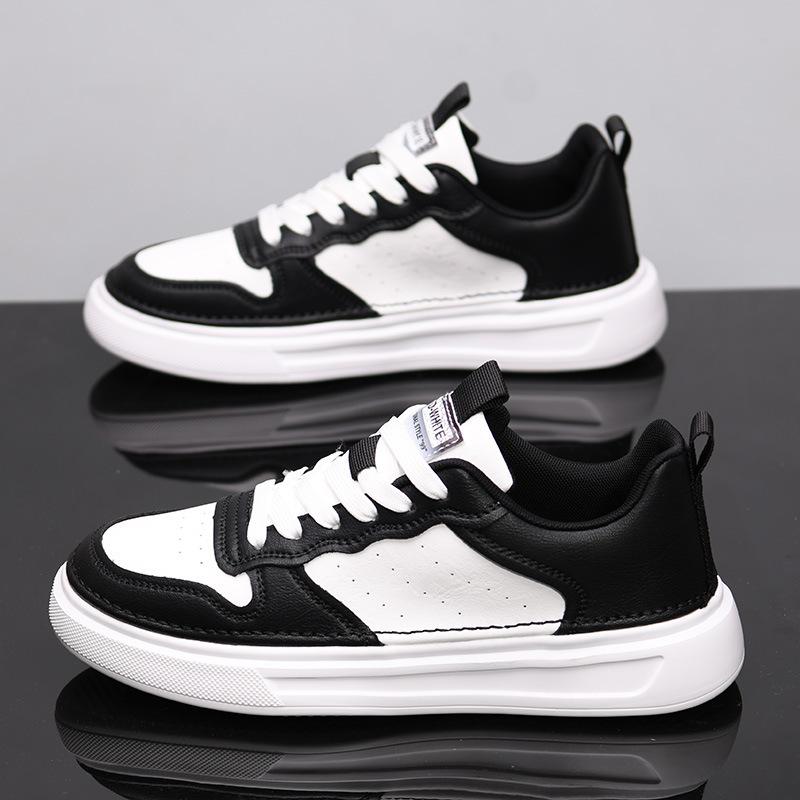 Spring and autumn heightened leather soft soles, summer breathable casual board shoes, trendy shoes 2 comfortable