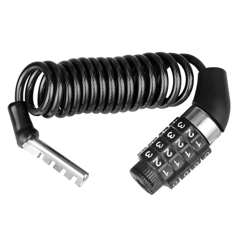 Bicycle Lock Steel Cable Security Lock With Combination Code For Mountain Bike Storage