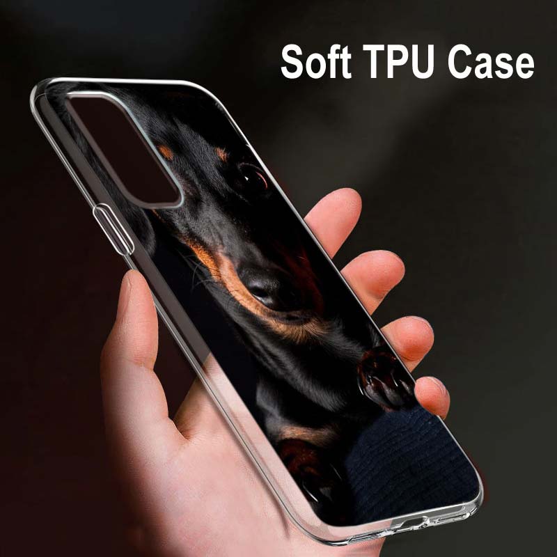 

Такса Доберман для OPPO Reno7 SE 6 5 ZF 4G 5G Find X2 X3 Neo Lite Pro Plus прозрачный мягкий чехол для телефона Coque OPPO Reno7 5G