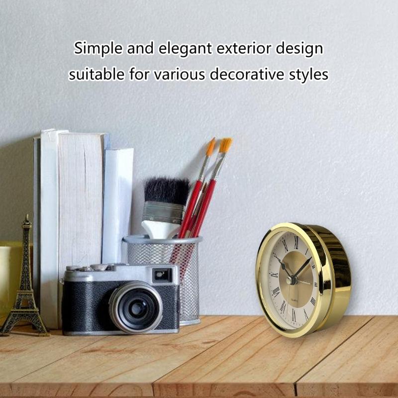 3.5inch (89mm) Clock Insert Roman Numeral Round Watch Insert Gold Clock Perfect for Decorating and Gifting Making