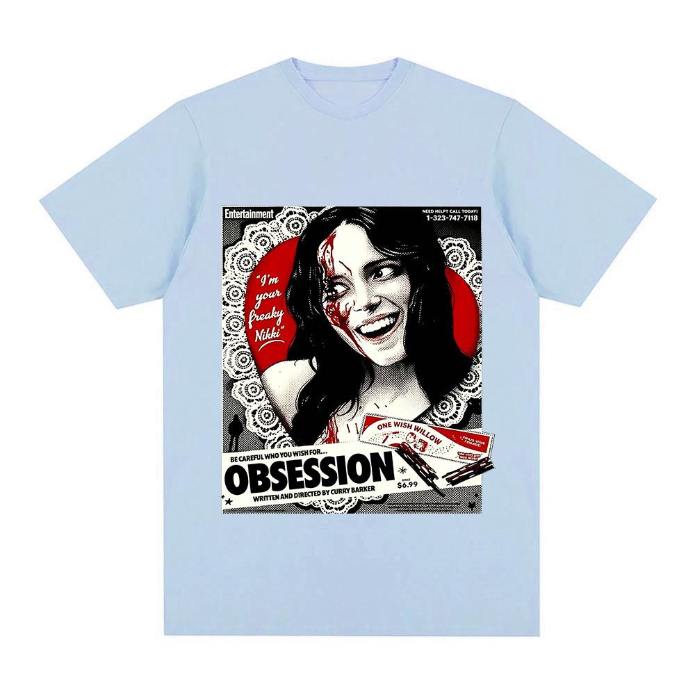 Obsession Film Grafikdruck T-Shirt Baumwolle Tägliches Tragen Streetwear T-Shirts Mode Damen Herren Unisex Lässig Rundhals Oberteile Sommer