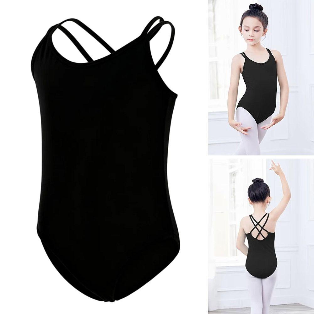 Double Camisole Girls Ballet Leotard Elastic Ballerina Outfits Fashion Dance Bodysuit  Performance