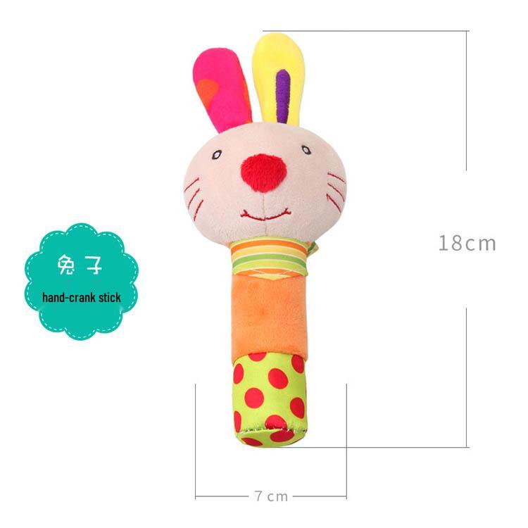 

BBSKY Baby Animal Plush Rattle Stick - Cute Puppy & Owl Design