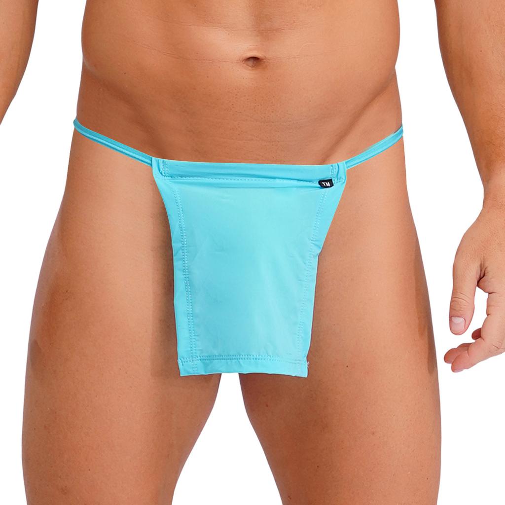 Comfortable Men‘s Cotton Underwear T-back Thong with Distinctive Waistband Loincloth Style