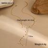 GEMCHIC Women's Baroque Pearl Stainless Steel Necklace Fashion Geometric Design