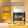 300g Flüssiggold Farbe DIY Schnelltrocknende Blattgoldfarbe Flüssiges Metall Putz Und Holz Malerei Einfach Aufzutragen Kunsthandwerk Zubehör