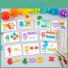 Montessori Math Learning Puzzle For Kids Wooden Bead Counting And Matching Game