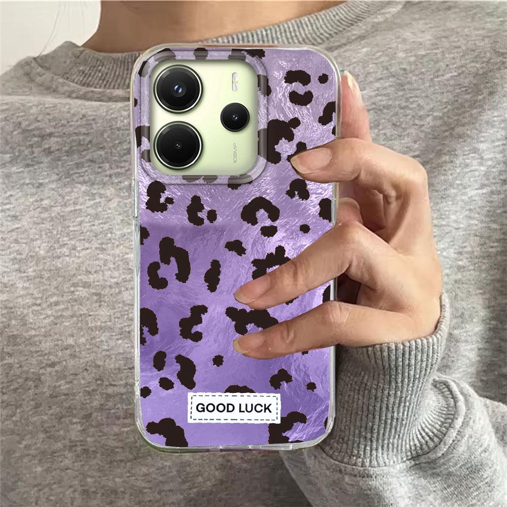 Retro Black Leopard Women Girl Phone Case for Xiaomi Redmi Note 14 13 12 11 11S 10 10S 8 9 Pro 15C 9C 13C 14C A3 A3X 9C A1 Cover