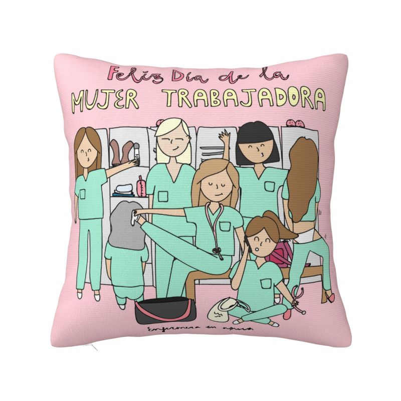 Luxury Cartoon Doctors Nurse Cushion Covers 45x45cm Soft Nursing Medical Print Pillow for Car Square Pillowcase Home Decorative
